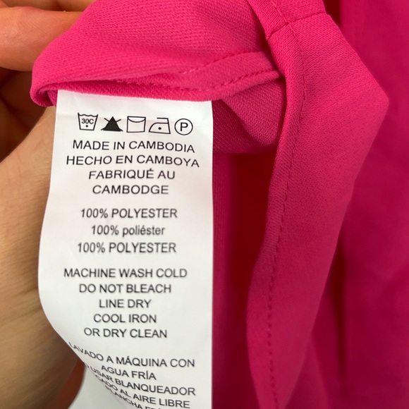 NWT Michael Kors Pink Fly Away Sleeveless Blouse Sz M - Picture 8 of 10